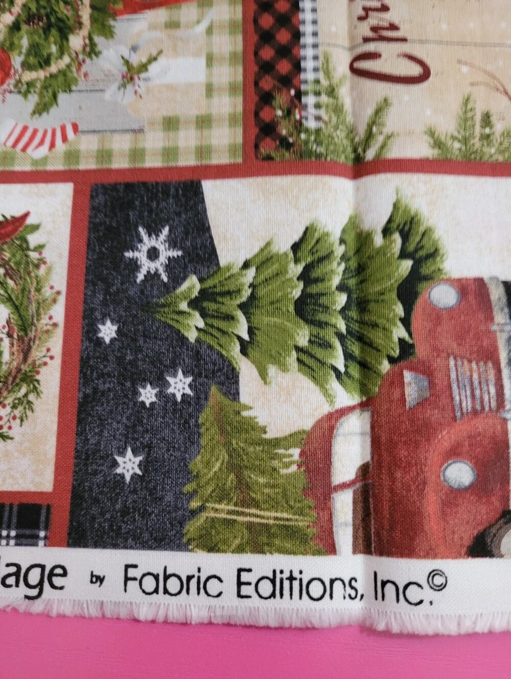 Christmas Collage By Fabric Editions Inc.  Sewing Fabric (1057)